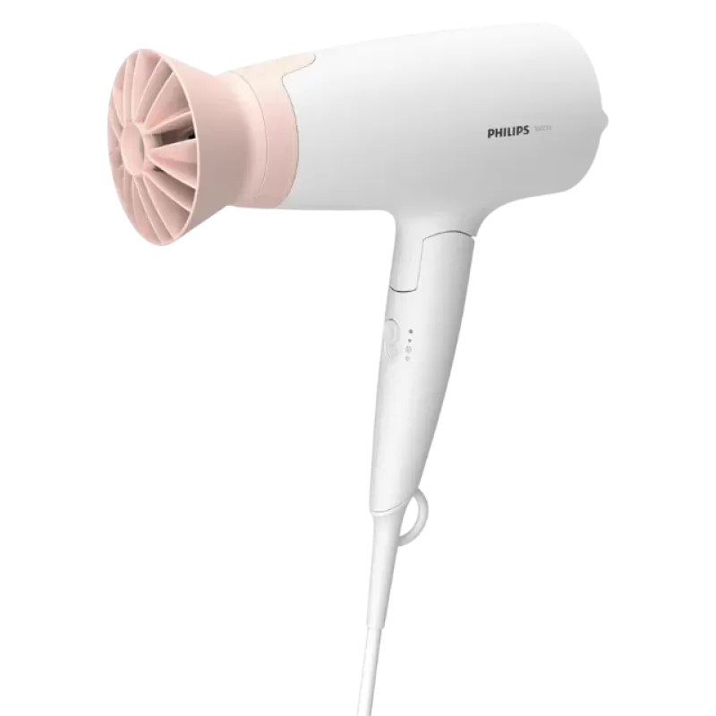 Hair Dryer with ThermoProtect Care | 1600W Power | Cool Shot | Foldable Handle | Travel-Friendly | BHD308/30