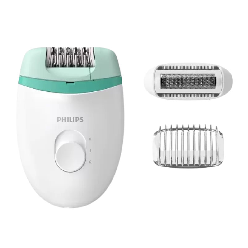 Philips BRE245/00 Corded Compact Epilator 2-in-1: Shaver & Epilator for Gentle Hair Removal